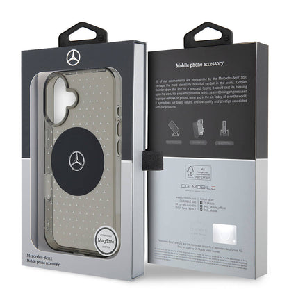 iPhone 16 Plus Kılıf Mercedes Benz Orjinal Lisanslı M-safe Şarj Özellikli Yıldız Desenli Transparan Kapak