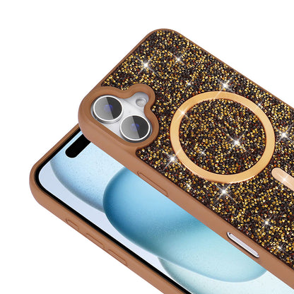 Apple iPhone 16 Plus Kılıf Pırlanta Tasarımlı M-safe Şarj Özellikli Zore Mozaik Silikon Kapak