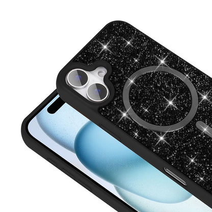 Apple iPhone 16 Plus Kılıf Pırlanta Tasarımlı M-safe Şarj Özellikli Zore Mozaik Silikon Kapak