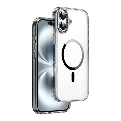 iPhone 16 Plus Kılıf Wiwu MCC-101 iShield Pro Serisi M-safe Şarj Özellikli Crystal Sert PC Kapak