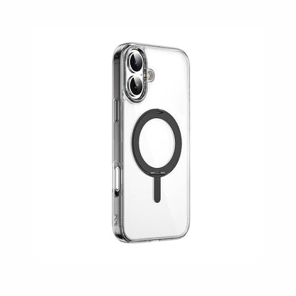 iPhone 16 Plus Kılıf Wiwu MCC-201 iShield Ultra Serisi M-safe Şarj Özellikli Standlı Crystal Sert PC Kapak