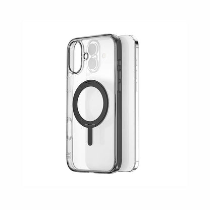 iPhone 16 Plus Kılıf Wiwu MCC-201 iShield Ultra Serisi M-safe Şarj Özellikli Standlı Crystal Sert PC Kapak