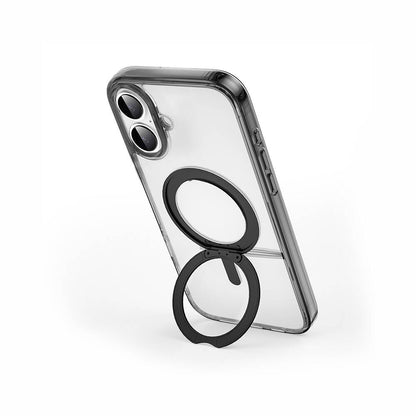 iPhone 16 Plus Kılıf Wiwu MCC-201 iShield Ultra Serisi M-safe Şarj Özellikli Standlı Crystal Sert PC Kapak