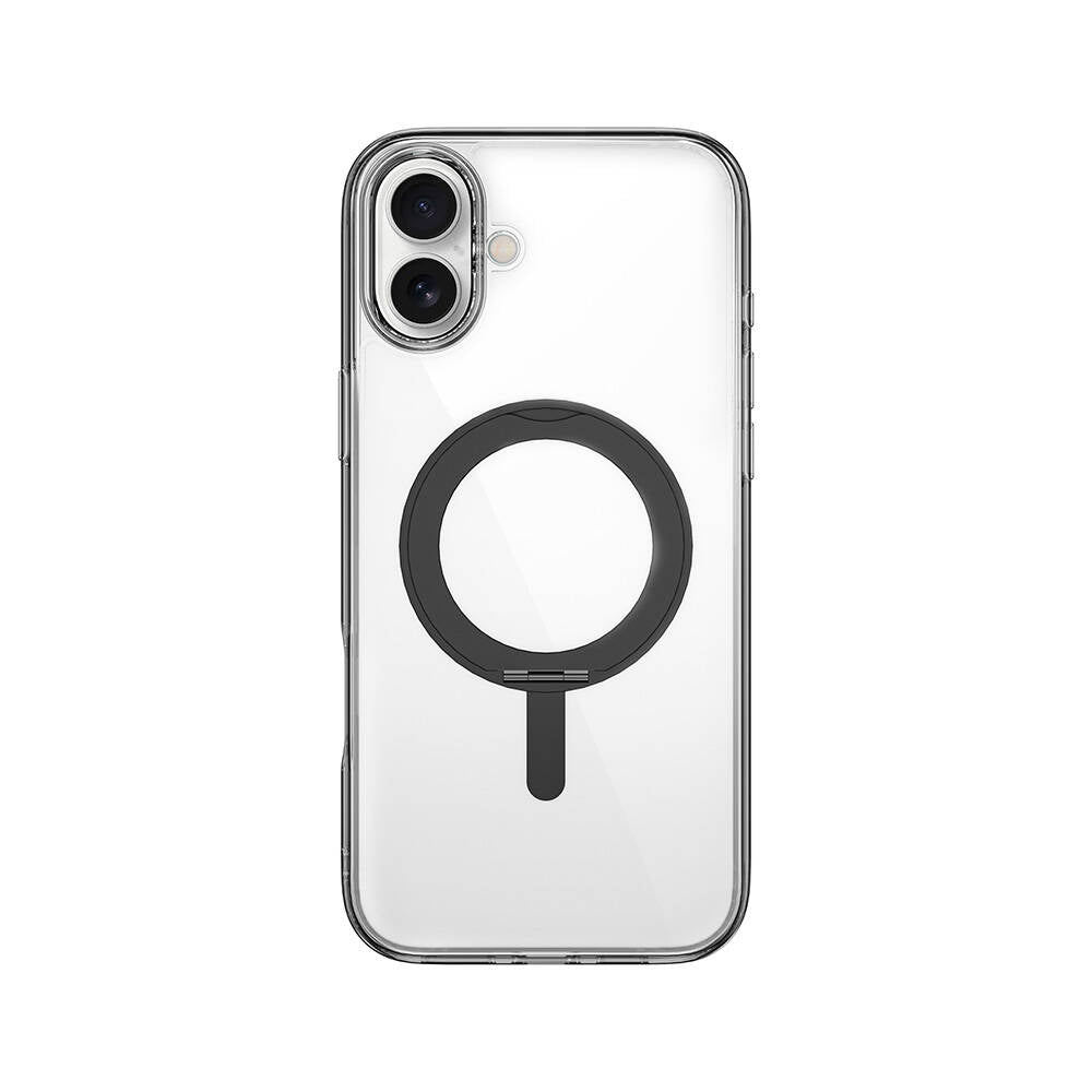 iPhone 16 Plus Kılıf Wiwu MCC-201 iShield Ultra Serisi M-safe Şarj Özellikli Standlı Crystal Sert PC Kapak
