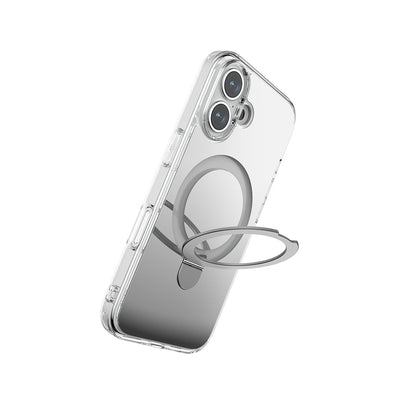 iPhone 16 Plus M-safe Şarj Özellikli Kılıf Raptic Air Stand Serisi Aynalı Arka Yüzey Standlı Kapak