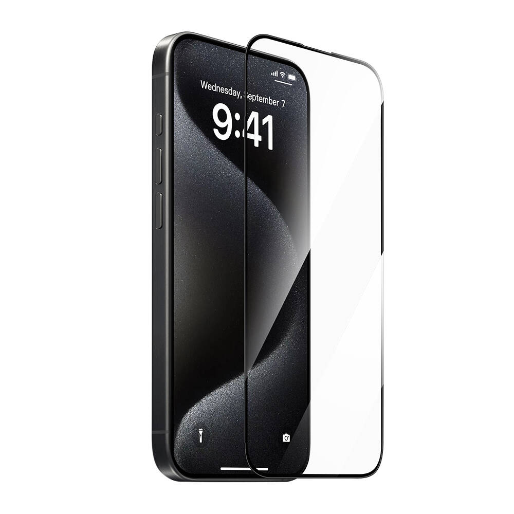 iPhone 16 Plus Wiwu GT-010 Anti-Reflective Polimer Oleofobik Kaplama Ultra İnce Temperli Cam Ekran Koruyucu