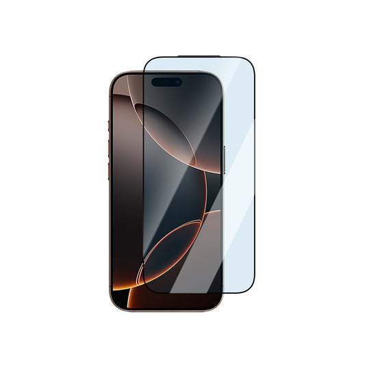 iPhone 16 Pro CaseWorld Applicator Serisi 2.5D Eyesafe Mavi Işık Teknolojili 0.33mm Temperli Cam Ekran Koruyucu + Uygulama Aparatı