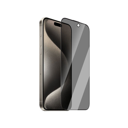 iPhone 16 Pro CaseWorld Armor Serisi Eyesafe Teknolojili 0.15mm 3D Privacy Temperli Cam Ekran Koruyucu + Uygulama Aparatlı