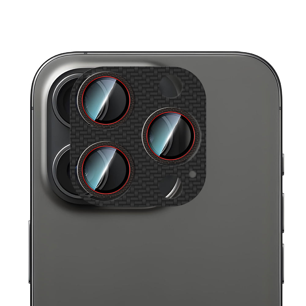 iPhone 16 Pro CaseWorld Karbon Fiber Serisi Anti Reflective Ultra Clear Full Kamera Lens Koruyucu