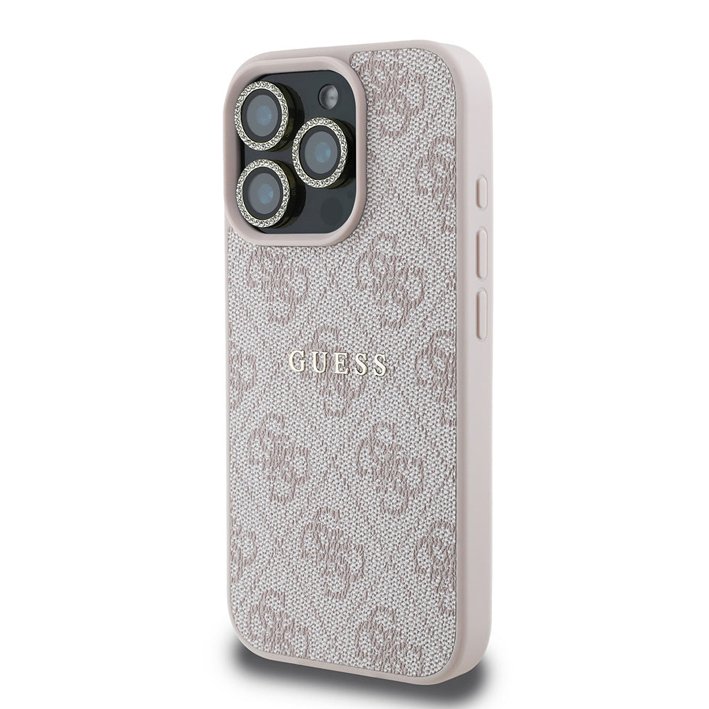 iPhone 16 Pro Guess Orjinal Lisanslı Kılıf + Ekran Koruyucu + Lens Koruyucu 3in1 Aksesuar Seti