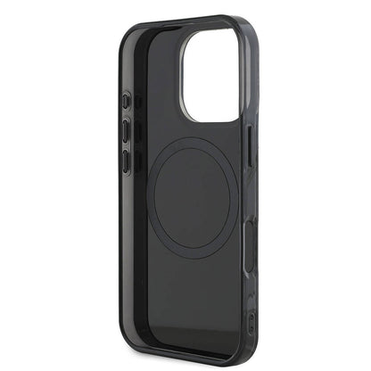 iPhone 16 Pro Kılıf AMG Orjinal Lisanslı M-safe Şarj Özellikli Çift Katmanlı Kırmızı Çapraz Çizgili Kapak