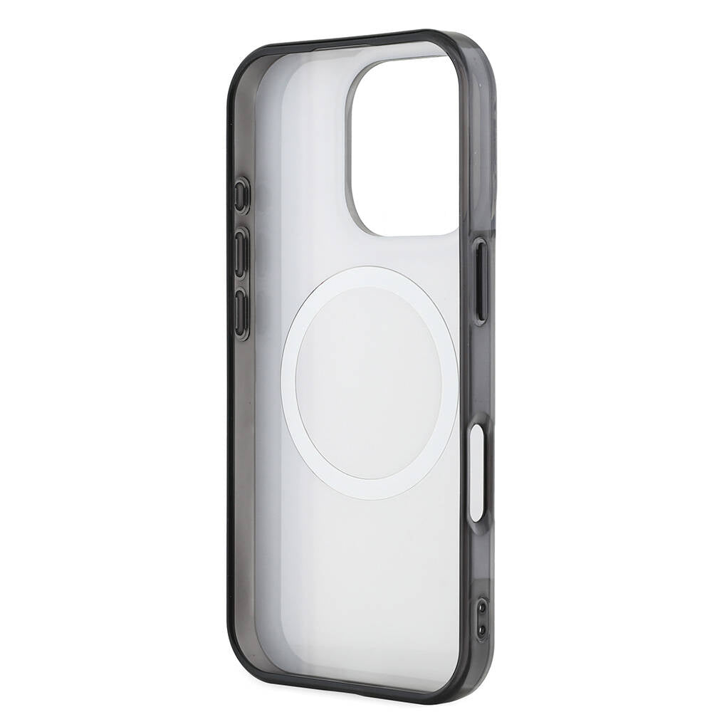 iPhone 16 Pro Kılıf AMG Orjinal Lisanslı M-safe Şarj Özellikli IML Baskı Logolu Çift Katmanlı Bow Lines Kapak