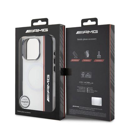 iPhone 16 Pro Kılıf AMG Orjinal Lisanslı M-safe Şarj Özellikli IML Baskı Logolu Çift Katmanlı Bow Lines Kapak