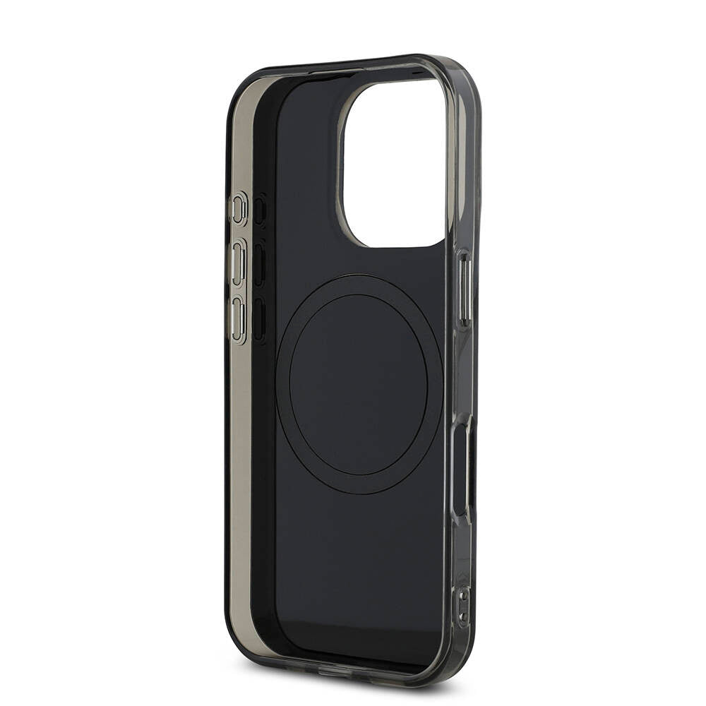 iPhone 16 Pro Kılıf AMG Orjinal Lisanslı M-safe Şarj Özellikli IML Baskı Logolu Çift Katmanlı Bow Lines Kapak