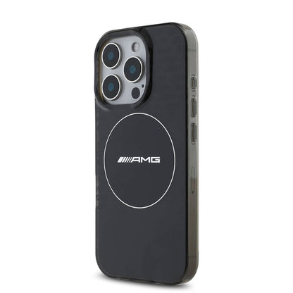 iPhone 16 Pro Kılıf AMG Orjinal Lisanslı M-safe Şarj Özellikli IML Baskı Logolu Smoked Kapak