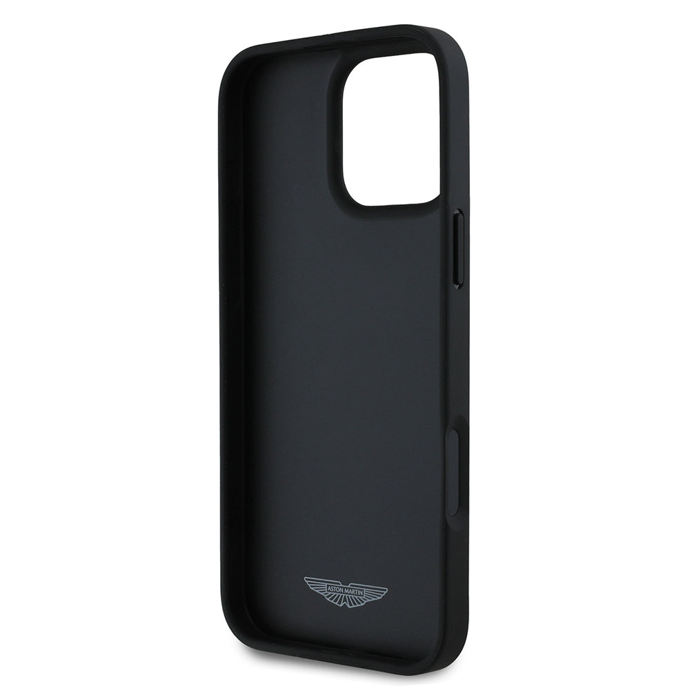 iPhone 16 Pro Kılıf Aston Martin Orjinal Lisanslı Victory Dizayn PU Deri Metal Logolu Kapak