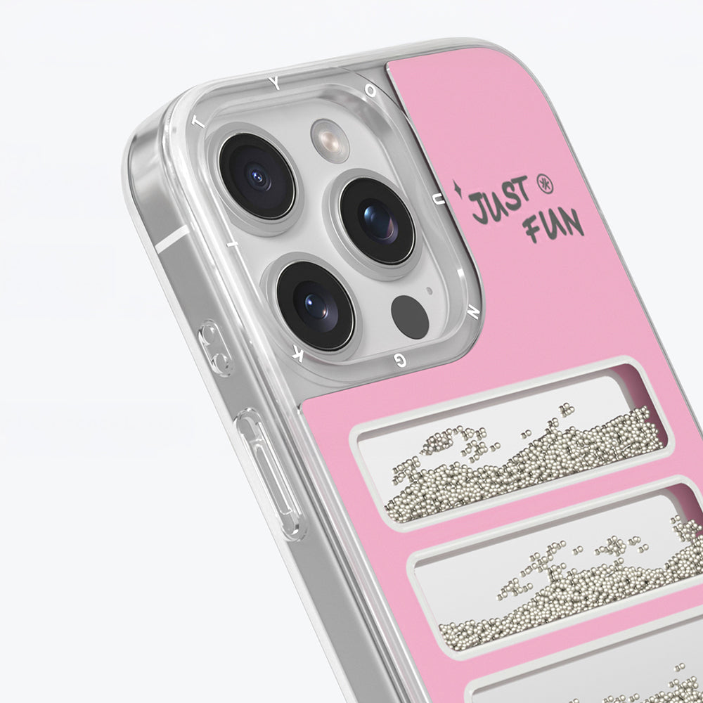 iPhone 16 Pro Kılıf Aynalı ve Boncuklu Tasarım Youngkit Jump Serisi Kapak