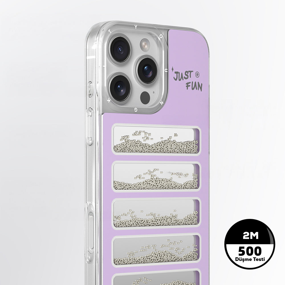 iPhone 16 Pro Kılıf Aynalı ve Boncuklu Tasarım Youngkit Jump Serisi Kapak