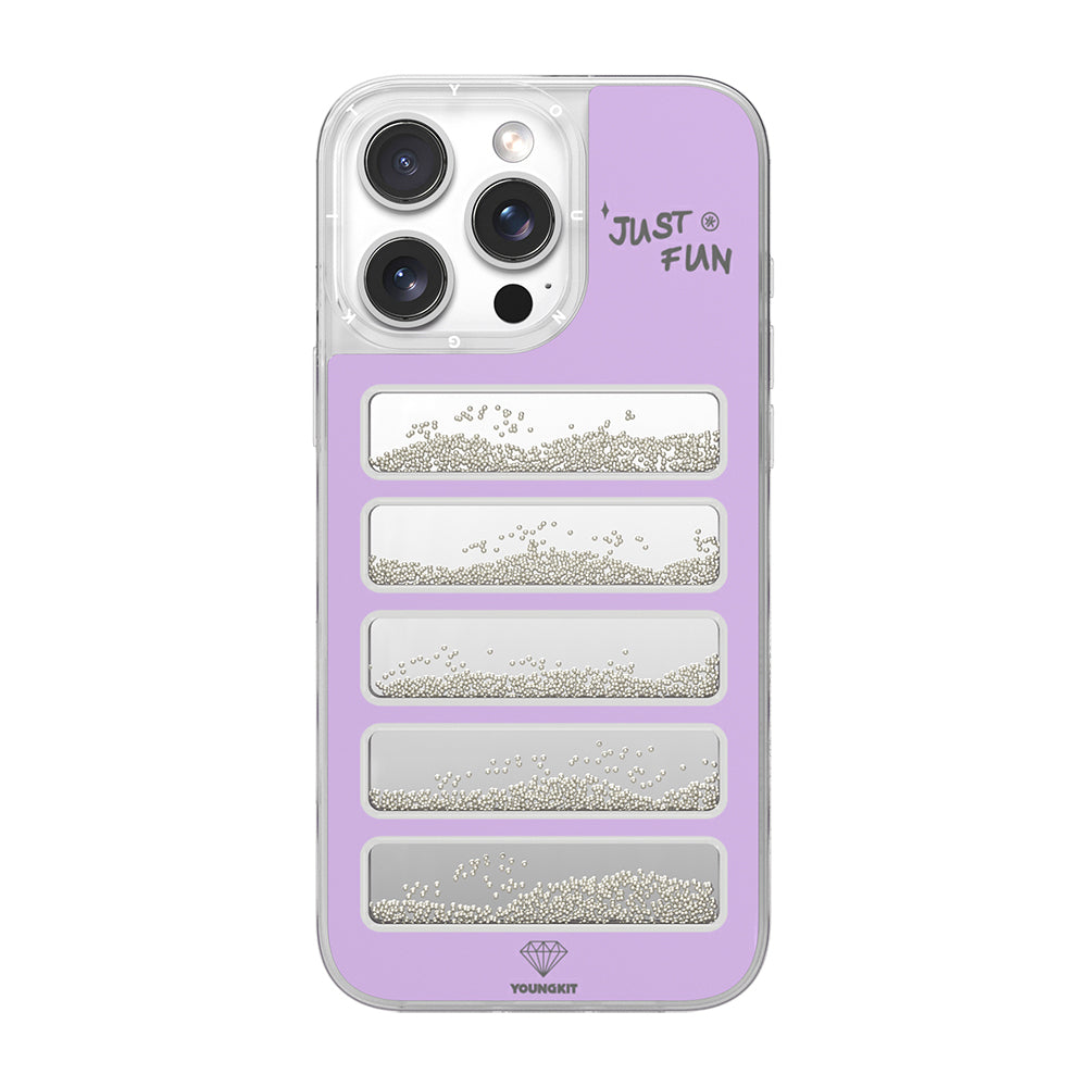 iPhone 16 Pro Kılıf Aynalı ve Boncuklu Tasarım Youngkit Jump Serisi Kapak