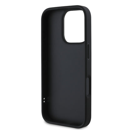 iPhone 16 Pro Kılıf DKNY Orjinal Lisanslı Kartlıklı 3D Yazılı Repeat Texture Pattern Kapak