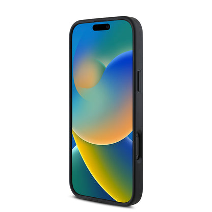 iPhone 16 Pro Kılıf DKNY Orjinal Lisanslı M-safe Şarj Özellikli Metal Logolu PU Deri Grained Kapak