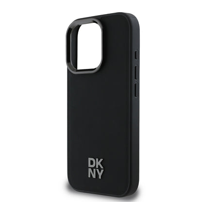 iPhone 16 Pro Kılıf DKNY Orjinal Lisanslı M-safe Şarj Özellikli Metal Logolu PU Deri Plain Kapak