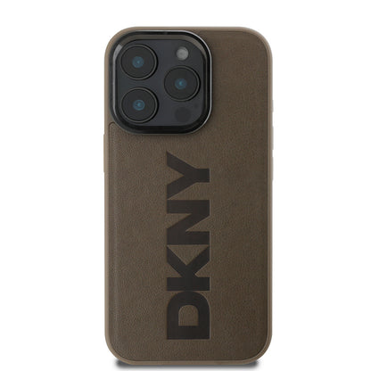 iPhone 16 Pro Kılıf DKNY Orjinal Lisanslı M-safe Şarj Özellikli PU Deri Plain Kapak