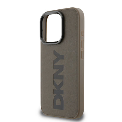 iPhone 16 Pro Kılıf DKNY Orjinal Lisanslı M-safe Şarj Özellikli PU Deri Plain Kapak