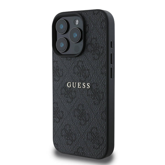 iPhone 16 Pro Kılıf Guess Orjinal Lisanslı M-safe Şarj Özellikli 4G Desenli Yazı Logolu Kapak
