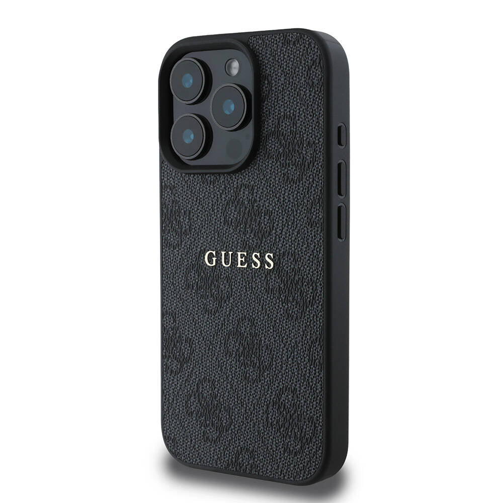 iPhone 16 Pro Kılıf Guess Orjinal Lisanslı M-safe Şarj Özellikli 4G Desenli Yazı Logolu Kapak