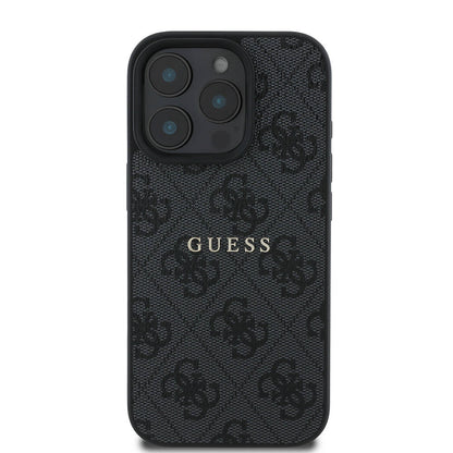 iPhone 16 Pro Kılıf Guess Orjinal Lisanslı M-safe Şarj Özellikli 4G Desenli Yazı Logolu Kapak