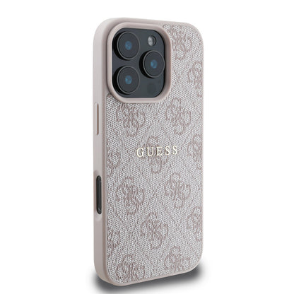 iPhone 16 Pro Kılıf Guess Orjinal Lisanslı M-safe Şarj Özellikli 4G Desenli Yazı Logolu Kapak