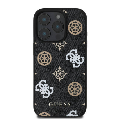 iPhone 16 Pro Kılıf Guess Orjinal Lisanslı M-safe Şarj Özellikli 4G Desenli Yazı Logolu Peony Kapak