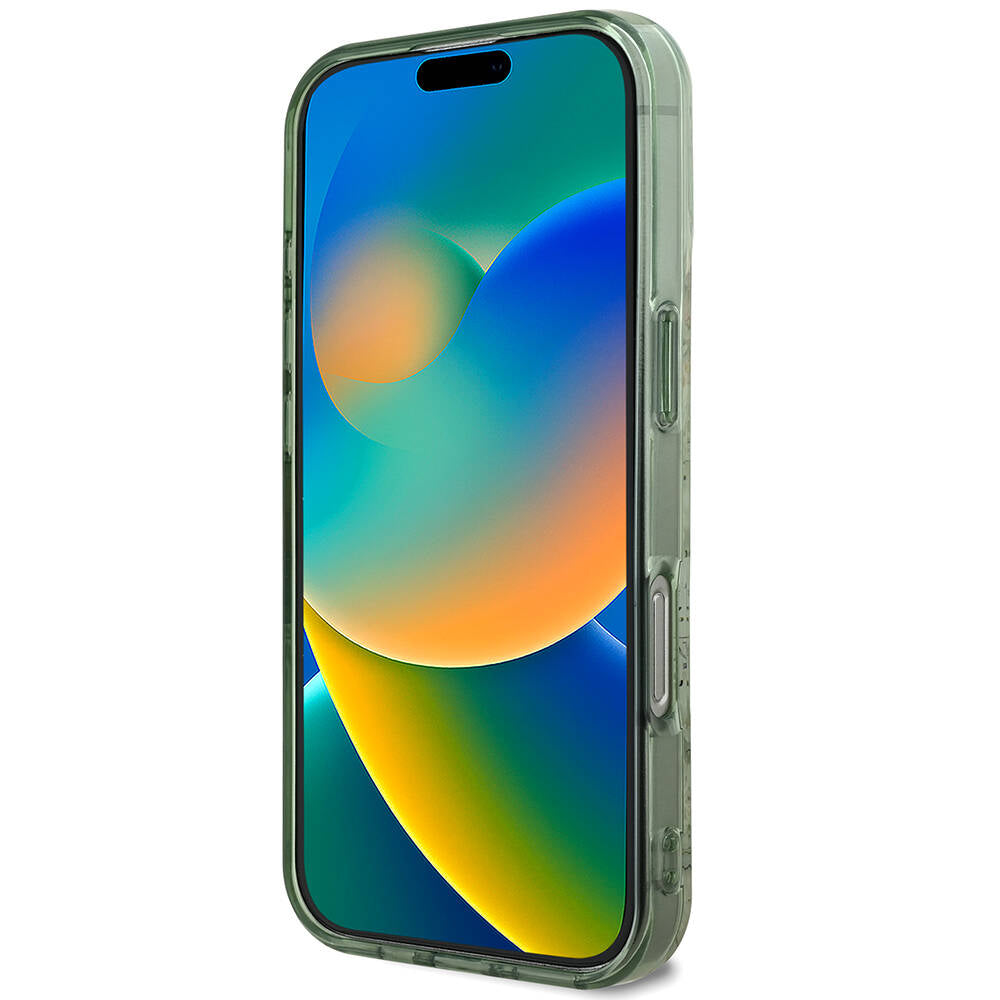 iPhone 16 Pro Kılıf Guess Orjinal Lisanslı M-safe Şarj Özellikli Flower Tonal Circle Kapak