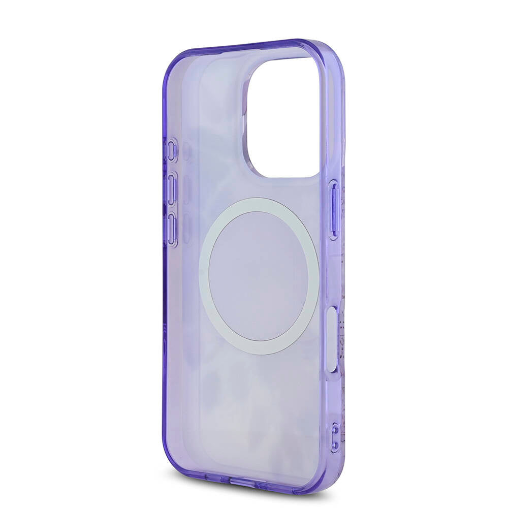 iPhone 16 Pro Kılıf Guess Orjinal Lisanslı M-safe Şarj Özellikli Flower Tonal Circle Kapak