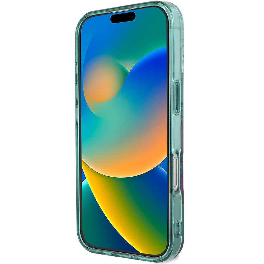 iPhone 16 Pro Kılıf Guess Orjinal Lisanslı M-safe Şarj Özellikli Flower Tone On Tone Ring Kapak