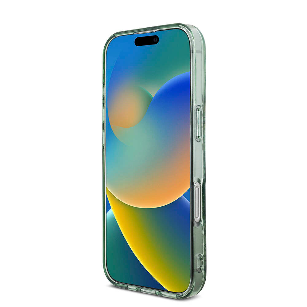 iPhone 16 Pro Kılıf Guess Orjinal Lisanslı M-safe Şarj Özellikli IML Baskılı Çiçek İnci Bileklikli Kapak