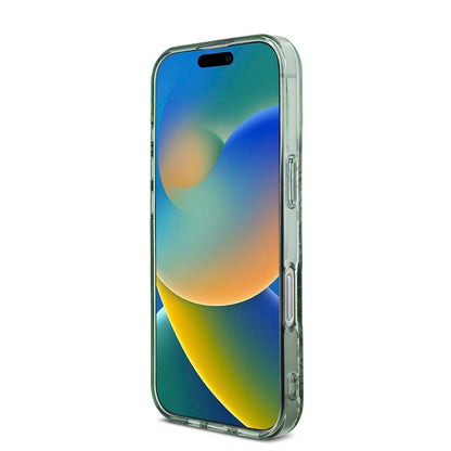 iPhone 16 Pro Kılıf Guess Orjinal Lisanslı M-safe Şarj Özellikli IML Baskılı Çiçek İnci Bileklikli Kapak