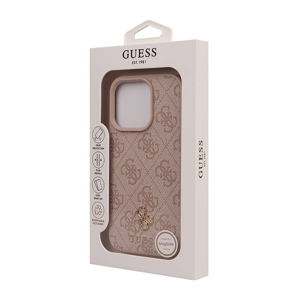 iPhone 16 Pro Kılıf Guess Orjinal Lisanslı M-safe Şarj Özellikli Small 4G Classic Kapak
