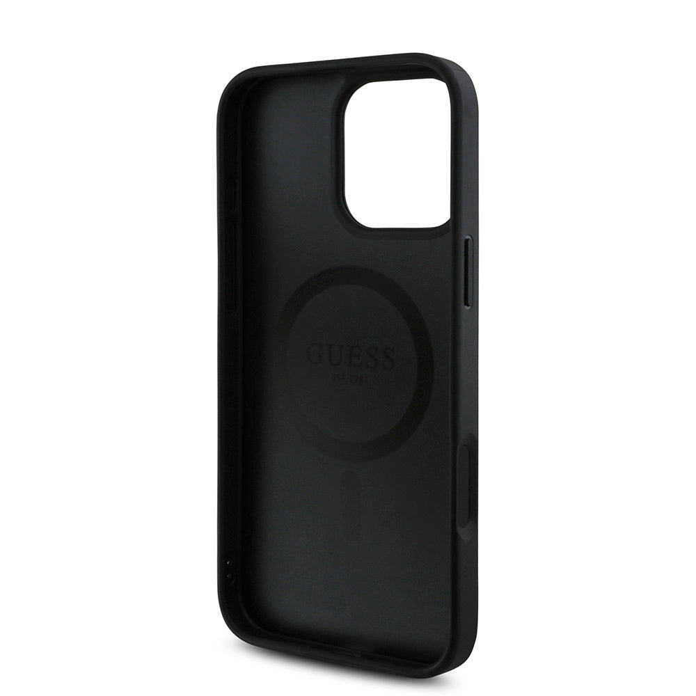 iPhone 16 Pro Kılıf Guess Orjinal Lisanslı M-safe Şarj Özellikli Small 4G Classic Kapak