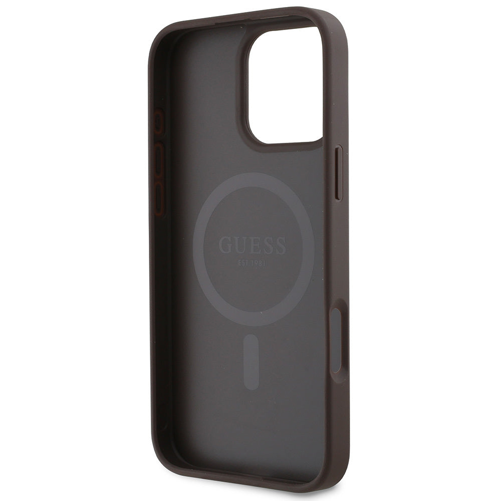 iPhone 16 Pro Kılıf Guess Orjinal Lisanslı M-safe Şarj Özellikli Small 4G Classic Kapak