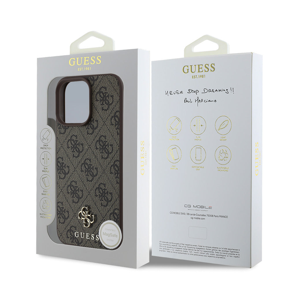 iPhone 16 Pro Kılıf Guess Orjinal Lisanslı M-safe Şarj Özellikli Small 4G Classic Kapak