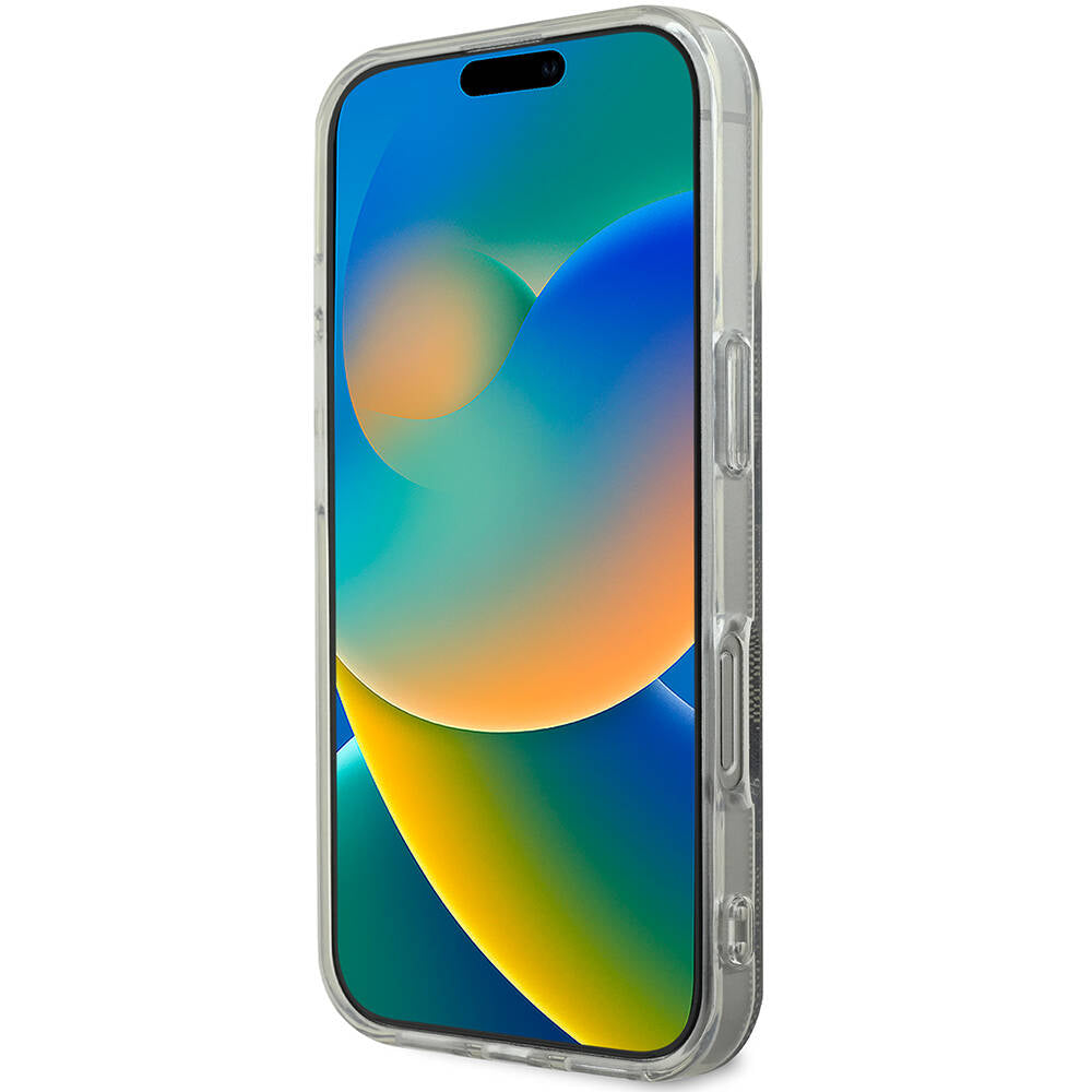 iPhone 16 Pro Kılıf Guess Orjinal Lisanslı M-safe Şarj Özellikli Yazı Logolu 4G Desenli Kapak