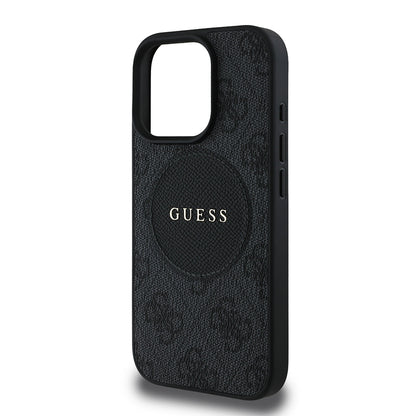 iPhone 16 Pro Kılıf Guess Orjinal Lisanslı M-safe Şarj Özellikli Yazı Logolu Circle Classic Kapak