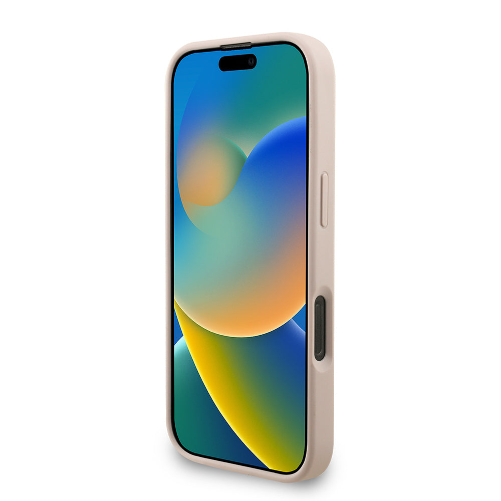 iPhone 16 Pro Kılıf Guess Orjinal Lisanslı PU Deri Bilek Askı İpli Metal Büyük 4G ve Yazı Logolu Kapak