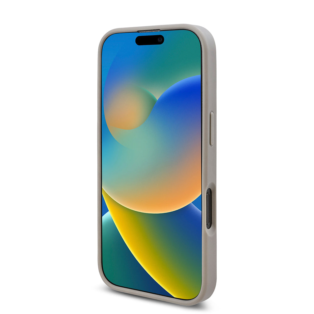 iPhone 16 Pro Kılıf Guess Orjinal Lisanslı Taşlı Arka Yüzey Üçgen Logolu Kapak