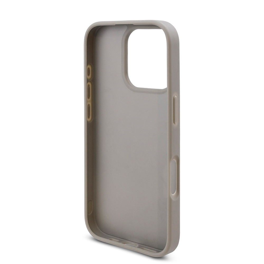 iPhone 16 Pro Kılıf Guess Orjinal Lisanslı Taşlı Arka Yüzey Üçgen Logolu Kapak