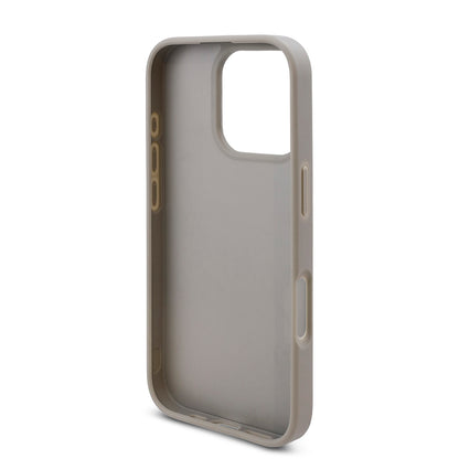 iPhone 16 Pro Kılıf Guess Orjinal Lisanslı Taşlı Arka Yüzey Üçgen Logolu Kapak