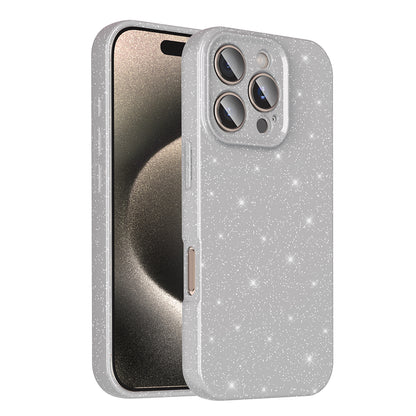 Apple iPhone 16 Pro Kılıf Kamera Korumalı Simli Lüks Zore Koton Kapak