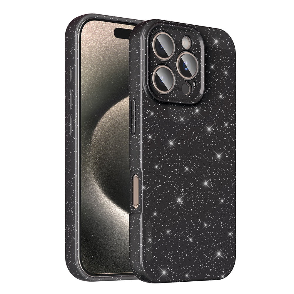 Apple iPhone 16 Pro Kılıf Kamera Korumalı Simli Lüks Zore Koton Kapak